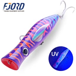 FJORD Popper Fishing Lure 49g Topwater Floating Surface Bait With Treble Hooks Big Mouth Saltwater Sea Hard Baits Fishing Goods