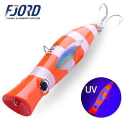 FJORD Popper Fishing Lure 49g Topwater Floating Surface Bait With Treble Hooks Big Mouth Saltwater Sea Hard Baits Fishing Goods