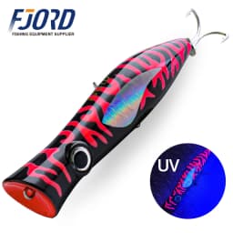 FJORD Popper Fishing Lure 49g Topwater Floating Surface Bait With Treble Hooks Big Mouth Saltwater Sea Hard Baits Fishing Goods