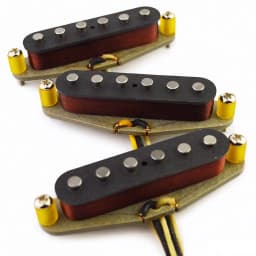 Vintage 1969 Set Alnico 5 Electric Guitar ST Single Coil Plain Enamel Wire 69 Pickup Heavy Build Coil Hendrix Style