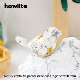 1PC Natural Crystal Bird Statue Reiki Stone Figurine Fengshui Sculpture for Pet Memorial Ornament Home Garden