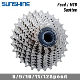 SUNSHINE Road Bike Cassette 8/9/10/11/12 Speed 23/25/28/32/34/36T K7 Cassette 8V 9V 10V 11V 12V for SHIMANO HG