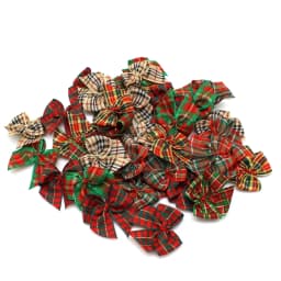 30Pcs/Lot 3.5x3.5cm Polyester Ribbon Bows Mini Satin Bows For Crafts Sewing Ornaments Party Home Christmas Decorations