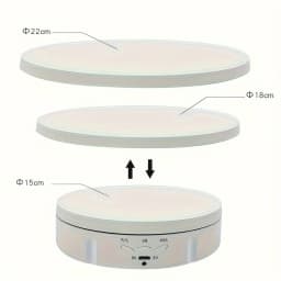 Photography Turntable Electric Rotating Display Stand 360 Degree with Remote Control Motorized Turntable for Photos or Videos