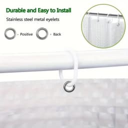 1pc Waterproof Clear Crystal Shower Curtain Liner with Bottom Magnets, Plastic Bathroom Curtain for Bathtubs Bathroom Partitions