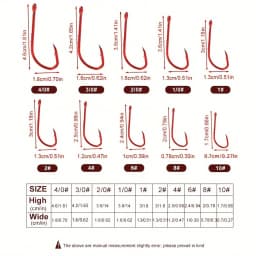 FTK Red Fishing Hooks Sea Barbed Fishing Lures Shank Beak Live BaitHolder Carp Fishing Jig Worm Hooks Accessories Tackle