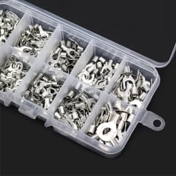 Copper Ring Fork Terminals Kit Non-Insulated Electrical O/Y Type Brass Terminal Assortment Set Cable Wire Connector Crimp Spade
