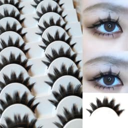 10 Pairs Makeup False Eyelashes 3D Thick Dramatic Looking Faux Mink Eye Lashes Long Handmade Eyelash Cosmetics Tools