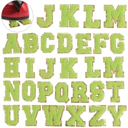 26pcs A-Z English Letter Glitter Pearls Rhinestone Patches Repair Embroidered Sew on Appliques,Patches for DIY Clothes Bags Hats