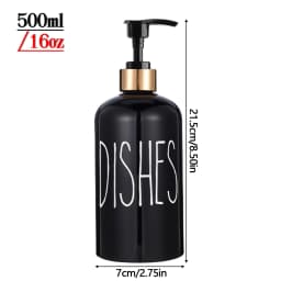Boston Dish and Hands Soap Dispenser for Kitchen Sink Refillable Detergent Hand Sanitizer Container Farmhouse Home Organizer