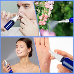1pcs 5ml-100ml blue nasal spray bottle glass nasal sprayer press nozzle empty bottle refillable glass atomizer