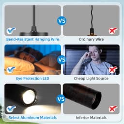 LED Track Pendant Light Hanging Decoration Ceiling Lighting Fixture Suitable for Living Rooms Dining Rooms Kitchen Pendant Light