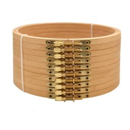 4-12inches Beech Round Wooden Embroidery Hoops Frame Set Cross Stitch Embroidery Hoop Rings Home Sewing Craft Tool