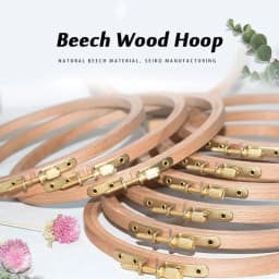 4-12inches Beech Round Wooden Embroidery Hoops Frame Set Cross Stitch Embroidery Hoop Rings Home Sewing Craft Tool