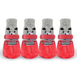 Autumn Winter Pet Dog Shoes Socks Waterproof Cats Dogs Rubber Socks Non-slip Dog Rain Snow Boots Socks Dogs Knitting Warm Socks