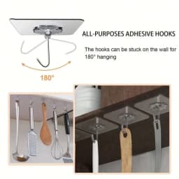 Transparent Self-adhesive Wall Hooks Sticker Holder for Hanging Seamless Heavy Duty Door Hook Kitchen Bathroom Shower Outdoor