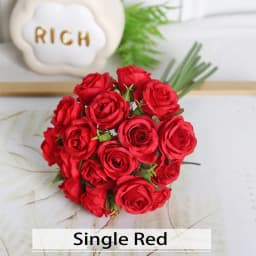 18 Individual Roses in Hand, Finished Flower Bouquet, Living Room Decoration, Artificial Flower