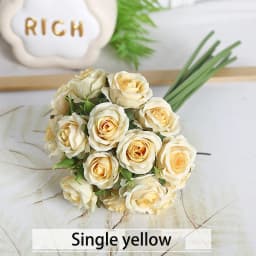 18 Individual Roses in Hand, Finished Flower Bouquet, Living Room Decoration, Artificial Flower