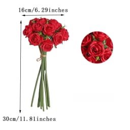 18 Individual Roses in Hand, Finished Flower Bouquet, Living Room Decoration, Artificial Flower