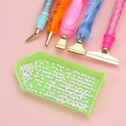 7Pcs/Se Reusable Diamond Painting Pen Replacement Pen Heads Cross Stitch Embroidery Quick Cases Tool Metal Point Drill Pen Heads