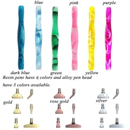 7Pcs/Se Reusable Diamond Painting Pen Replacement Pen Heads Cross Stitch Embroidery Quick Cases Tool Metal Point Drill Pen Heads