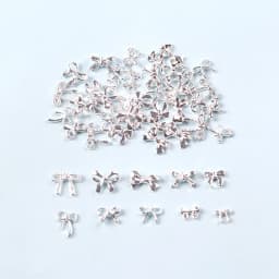 TSZS Silver 3D Bow Nail Art Charm Alloy Metal Cute Mini Mix Shape Bow Ribbon Nails Decoration DIY Nail Accessories