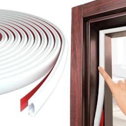 6M/1Roll Window Dustproof Soundproof Bedroom Door Weather Sealing Strip 10*6mm Self Adhesive Anti-Collision Sound Insulation