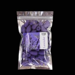 50pcs/bag Natural Backflow Incense Cones Sandalwood Lavender Mixed Scents for Home Waterfall Incense Smoke Reflux Tower Incense