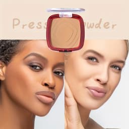 Full Coverage Pressed Powder Foundation With Puff Applicator, 24H Wear Matte Control Oil Foundation Long Lasting Face Makeup