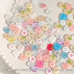 40Pcs Mixed Color Handmade Resin Round 2/4-hole Button for Sewing Clothes Accessories Crafts Scrapbooking DIY Apparel Supplie