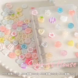 40Pcs Mixed Color Handmade Resin Round 2/4-hole Button for Sewing Clothes Accessories Crafts Scrapbooking DIY Apparel Supplie