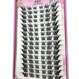 32Rows Fox Eye Manga False Eyelashes Large Capacity Tapered Thick Segmented Individual Cluster Lash Extensions Enlarge Eyes