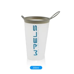 WRELS Foldable Silicone Water Bottle Outdoors Traveling Sport Running Cycling Kettle Water Bottle BPA Free 500ml With Straw
