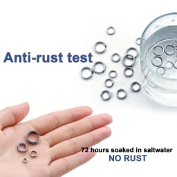 9KM 30Pcs Split Rings Fishing Stainless Steel Lure Rings Saltwater Terminal Tackles Connectors