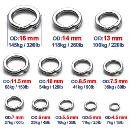 9KM 30Pcs Split Rings Fishing Stainless Steel Lure Rings Saltwater Terminal Tackles Connectors