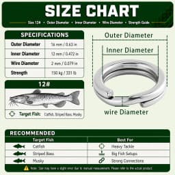 9KM 30Pcs Split Rings Fishing Stainless Steel Lure Rings Saltwater Terminal Tackles Connectors