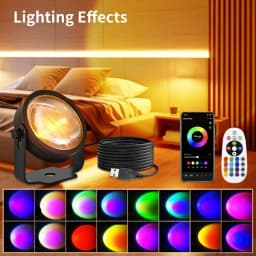 Tuya Smart Led Sunset Projector Lamp Smart Life App IR Remote Control RGB Atmosphere Spotlight Night Light for Party Photography