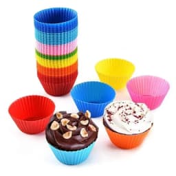 5/10/20/30pcs/lot Silicone Cake Mold Round Heart Shape Muffin Cupcake Baking Molds Home Kitchen Bakeware Resistant and Soft
