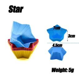 5/10/20/30pcs/lot Silicone Cake Mold Round Heart Shape Muffin Cupcake Baking Molds Home Kitchen Bakeware Resistant and Soft