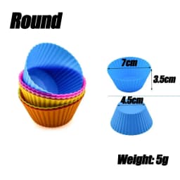 5/10/20/30pcs/lot Silicone Cake Mold Round Heart Shape Muffin Cupcake Baking Molds Home Kitchen Bakeware Resistant and Soft