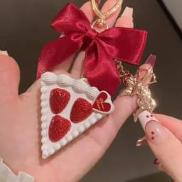 Flower Knows Strawberry Cupid Solid Balm Pendant Shell Pearl Sweetheart Bear Pendant