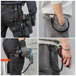 Tactical Anti-lost Elastic Lanyard Rope Quick Disassembly Safety Rope Outdoor Equipment Tools Mobile Phone Pistol Anti-lost Hook