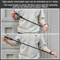 Tactical Anti-lost Elastic Lanyard Rope Quick Disassembly Safety Rope Outdoor Equipment Tools Mobile Phone Pistol Anti-lost Hook