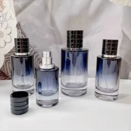 1Pcs 30ml-100ml Gradient Color Portable Glass Refillable Perfume Bottle Cosmetic Container Atomiser Sprayer Travel Cosmetic Tool