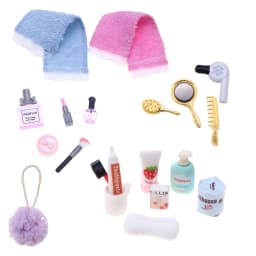 1Set Dollhouse Mini Cosmetics Lipstick Perfume Miniature Fashion Scene Doll Toiletry Model Accessories Mini Beauty Props