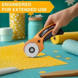10PCS 45mm Rotary Cutter Blades Sharp and Durable Blades with Clear Scale for Quilting Sewing Crafting and Fabric Leather Cut
