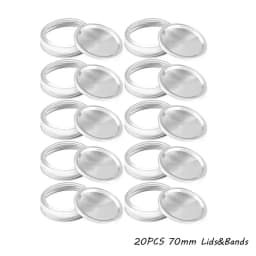 10/20PCS Canning Lids Regular/Wide Mouth Mason Jar Lids Split-type Wide Mouth Tinplate Storage Bands Jar Caps Mason Jar Lid