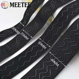 2/5Meters 10-50mm Silicone Elastic Band for Underwear Non-slip Bra Rubber Tape Waist Belt Stretch Ribbon DIY Sewing Accessories