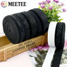 2/5Meters 10-50mm Silicone Elastic Band for Underwear Non-slip Bra Rubber Tape Waist Belt Stretch Ribbon DIY Sewing Accessories