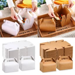 10/30pcs Kraft Paper Gift Box Containers Perfect for Packaging, Wedding, Party, Birthday Decorations and Small Business Supplies
